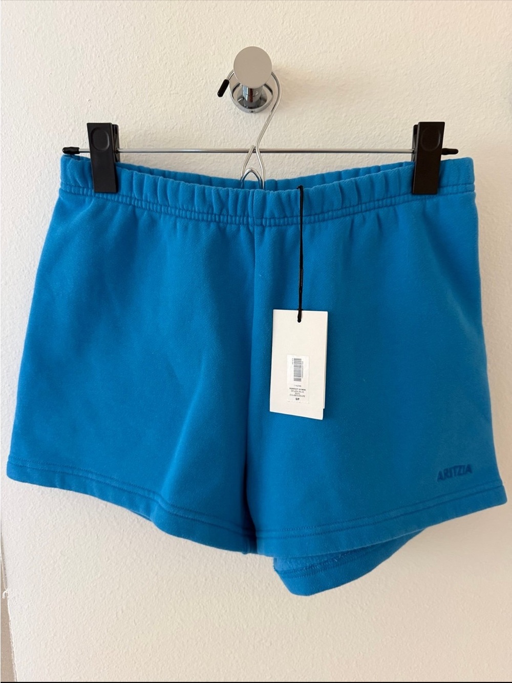 Aritzia Bright Blue Terry Lounge Shorts in splash blue no longer available